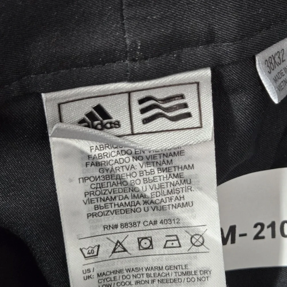 Adidas Men Pants 38X32 Black Chino Golf Performance DM3081 Logo 30